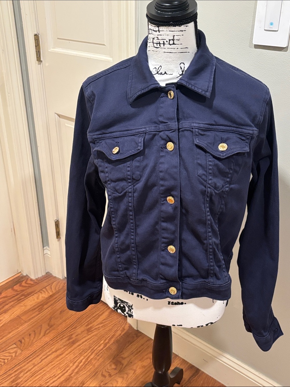 Michael Kors Navy Women's Button-Front Jacket